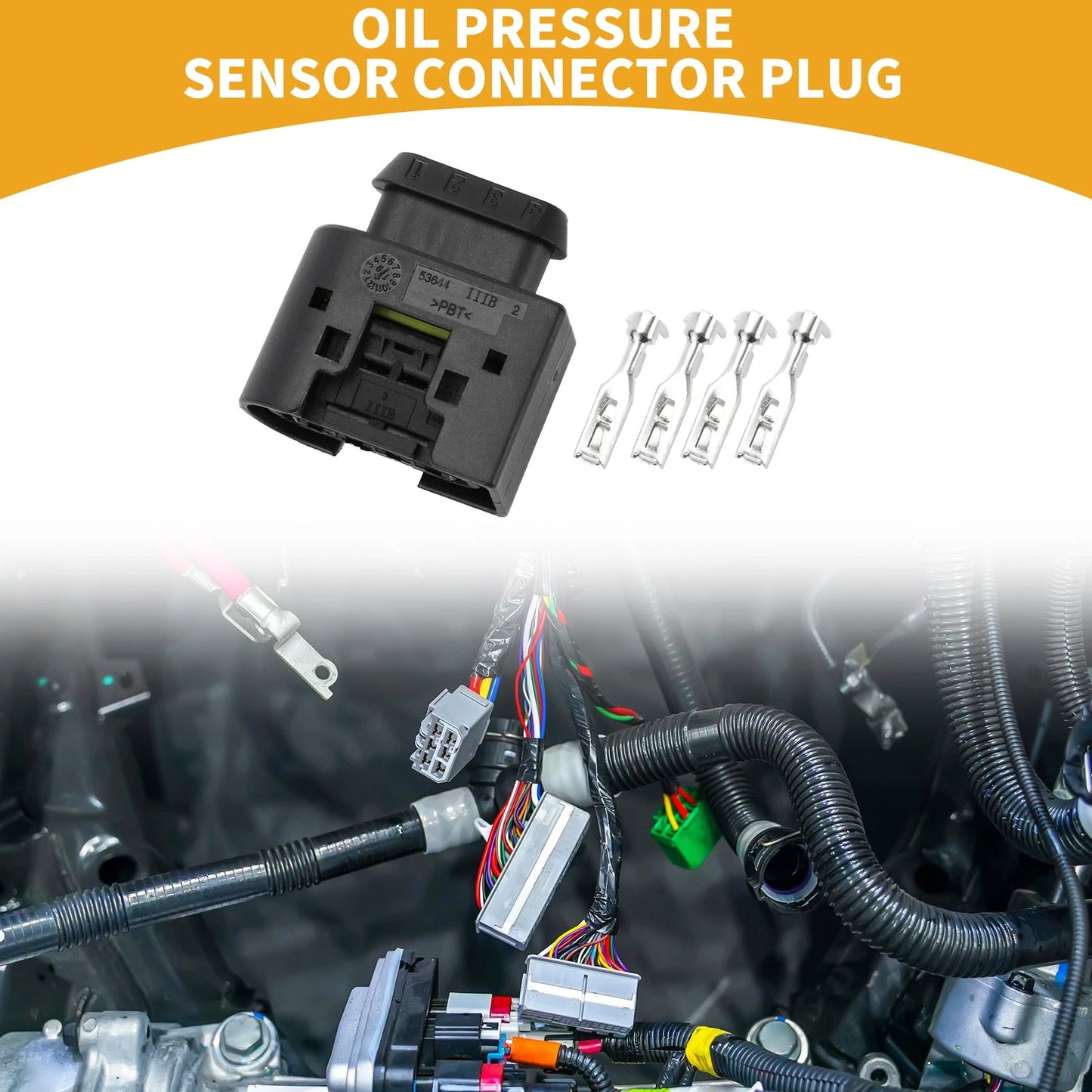 4 Pin Oil Pressure Sensor Connector Plug Female for BMW