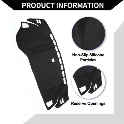 Dashboard Cover Mat for Honda Odyssey 2022-2024 Black 1 Set