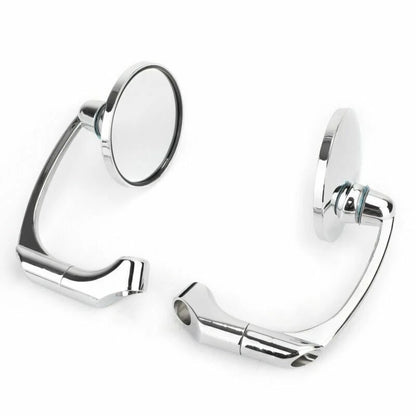 Round Chrome Mirrors for Motorcycle M8/M10 (E-Approval E9) 2 x New