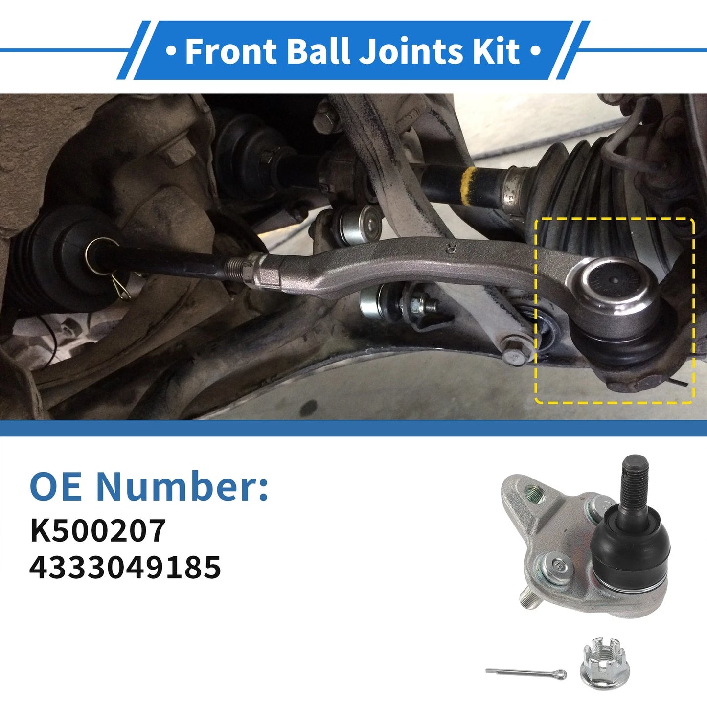 2 x Front Lower Ball Joints for Toyota Prius (2010–2015)