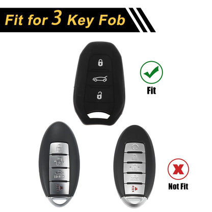 Black Key Fob Shell Cover Case for Peugeot 208/e208 (2019-2023)
