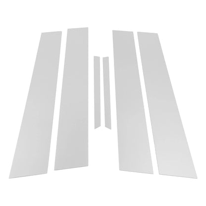 6 Pcs Door Pillar Window Trim for Toyota Mark X (2009-2019) Chrome Silver