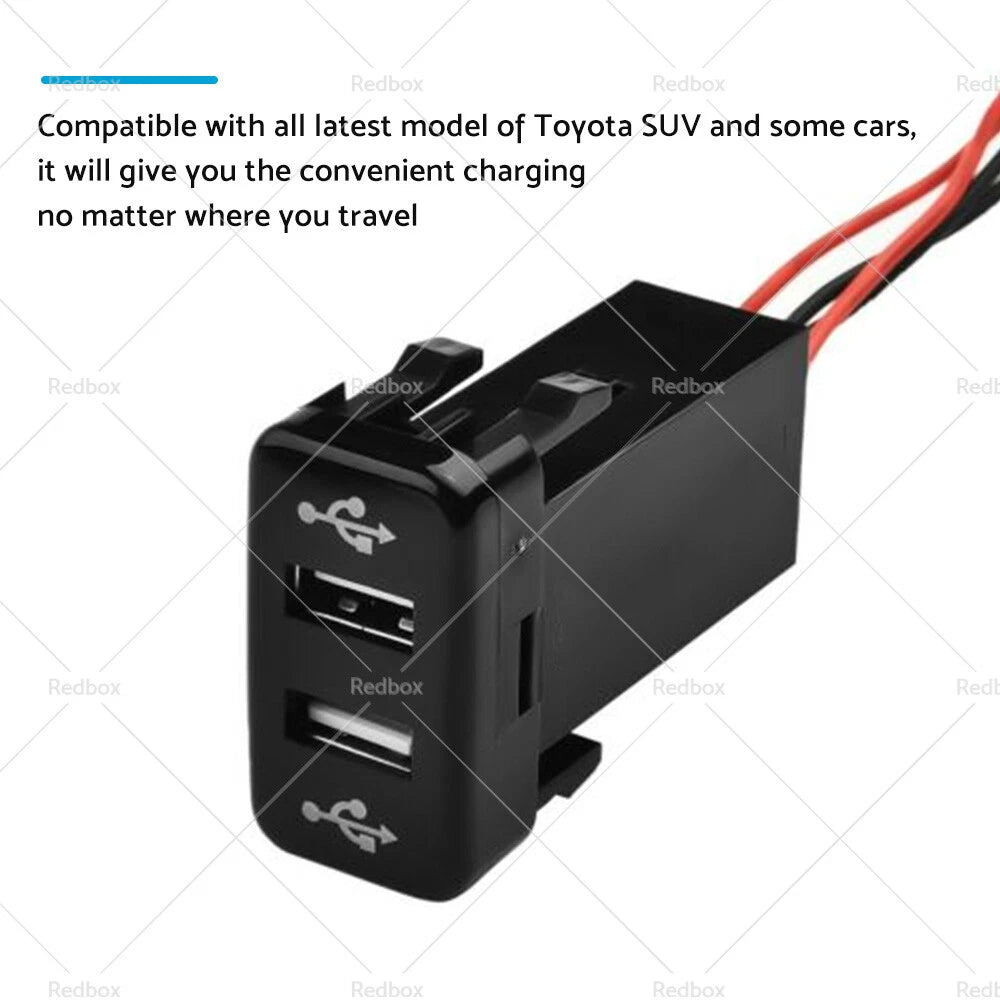 Dual USB Socket Charger for Toyota Hilux Prado Land Cruiser (2003-2023)