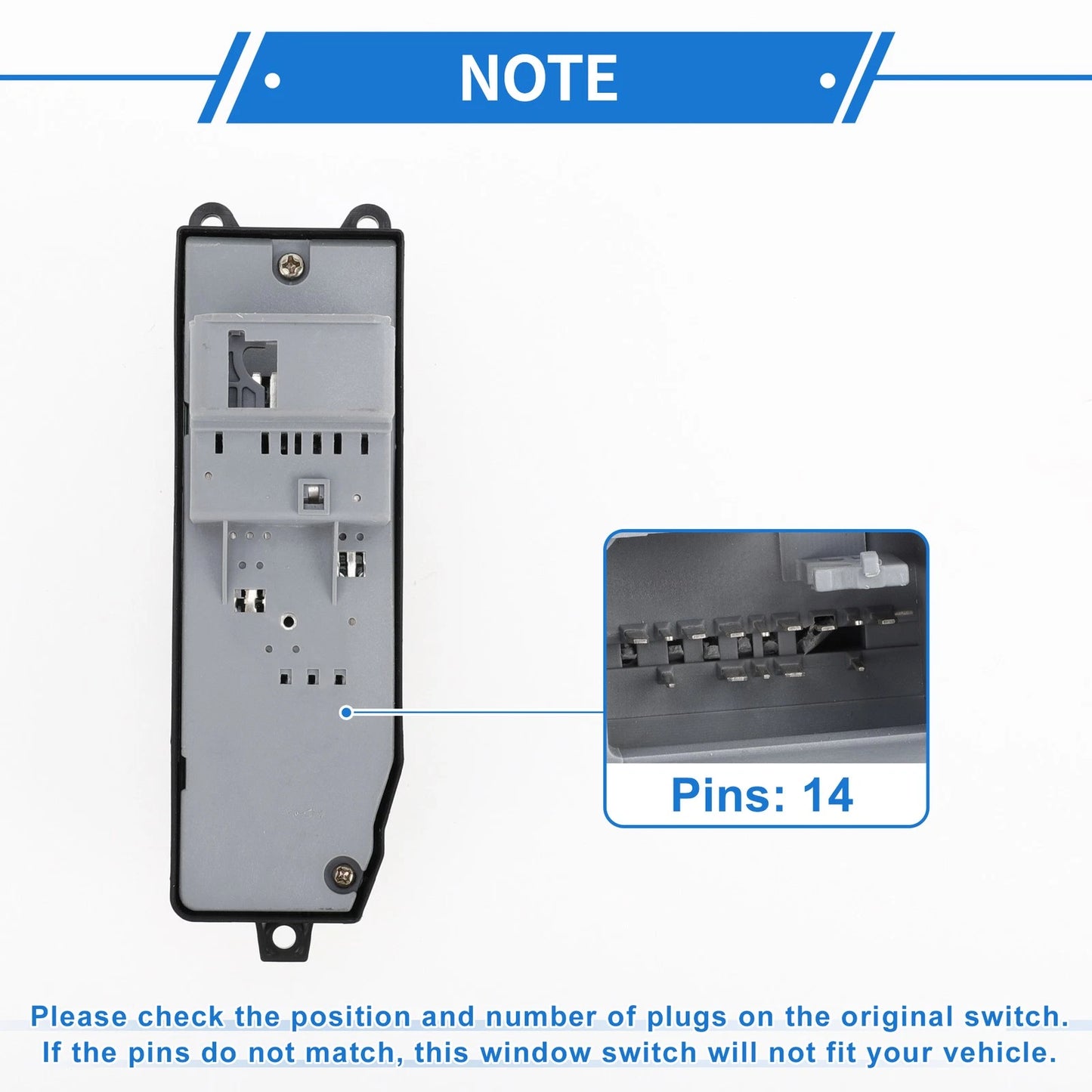 Front Right Power Window Switch for Toyota Hiace KDH200R (2005-2014)
