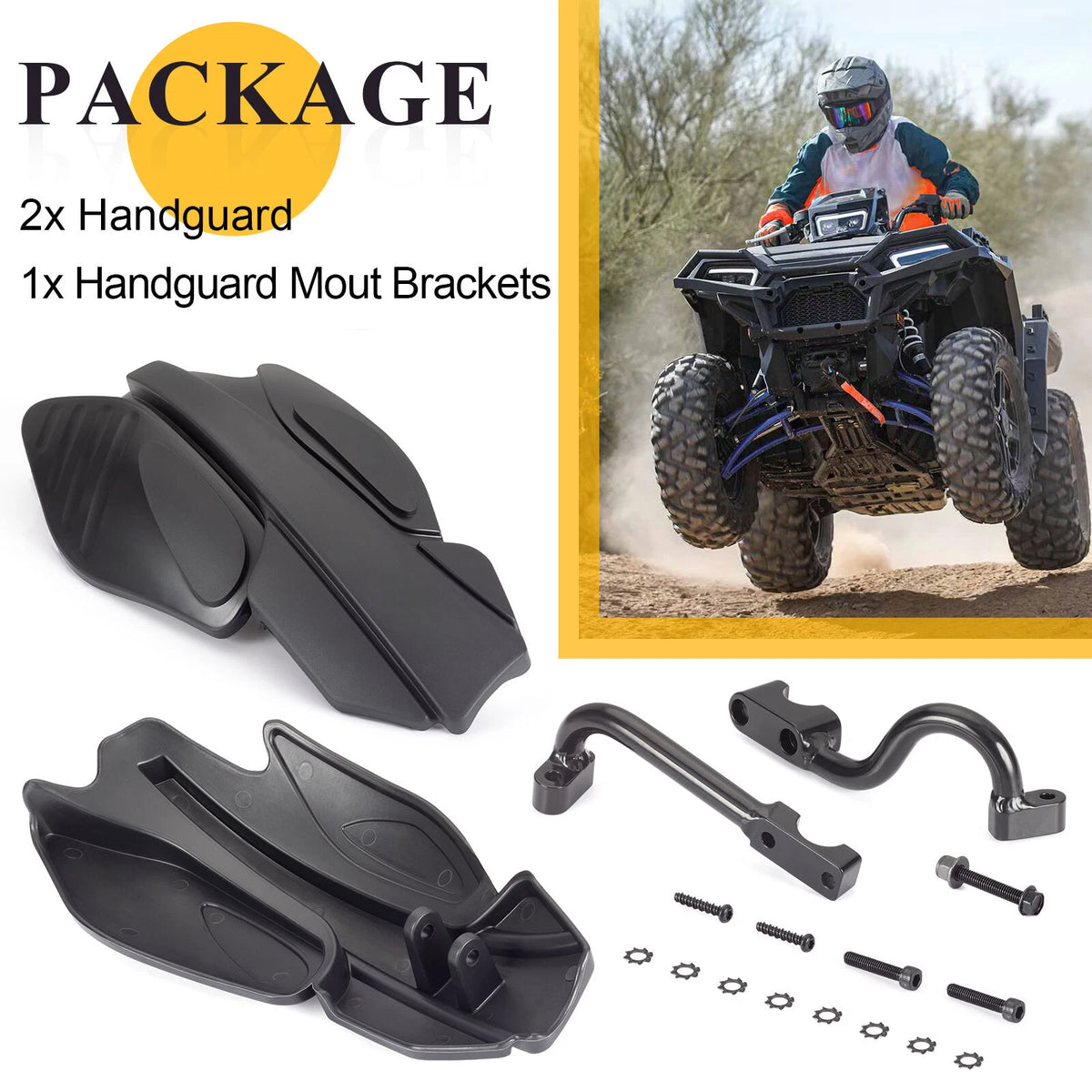 Handguards & Mount Brackets Kit for Polaris Sportsman (1999–2016)
