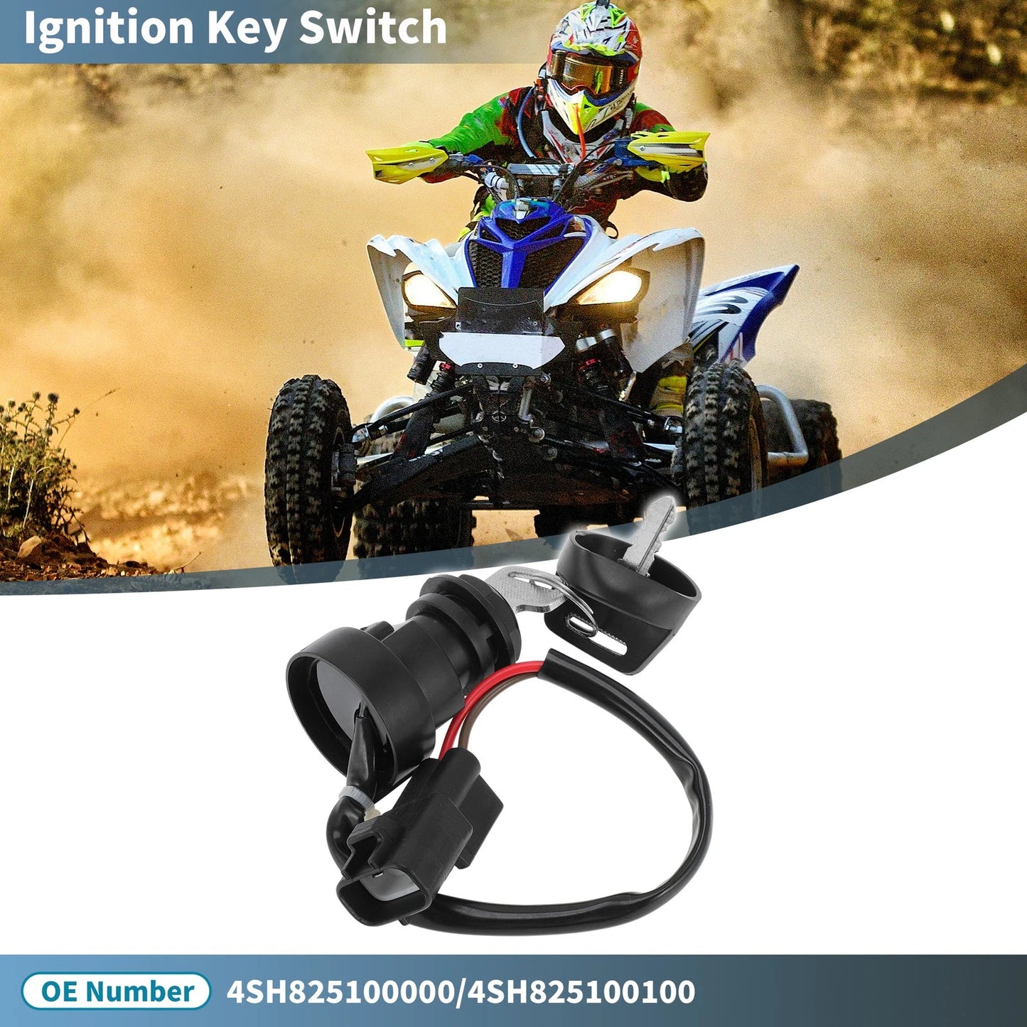Ignition Key Switch for Yamaha Raptor 700/700R YFZ450R (2009–2024)