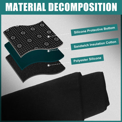 Dashboard Cover Black Polyester Non-slip Mat for Toyota Crown (2012-2018)