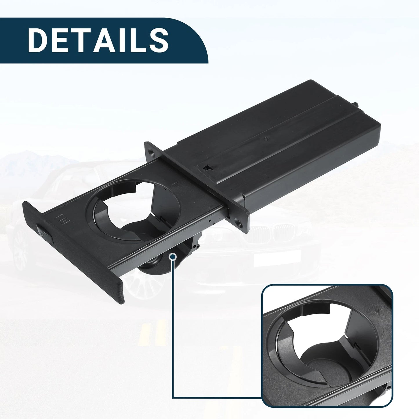 Cup Holder for BMW E60 2004-2010 Drink Holder Black