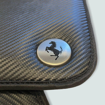 Carbon Fiber Leather Floor Mats for Ferrari California Convertible (2008-2014)