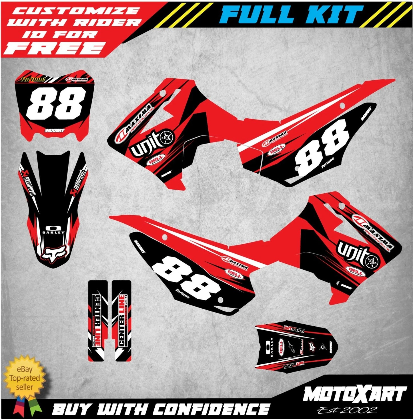 DIGGER STYLE Stickers Full Kit for Honda CRF 110 (2013-2018)