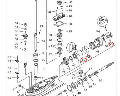 Yamaha Outboard Lower Unit Oil Seal O-ring for 40-60HP Models