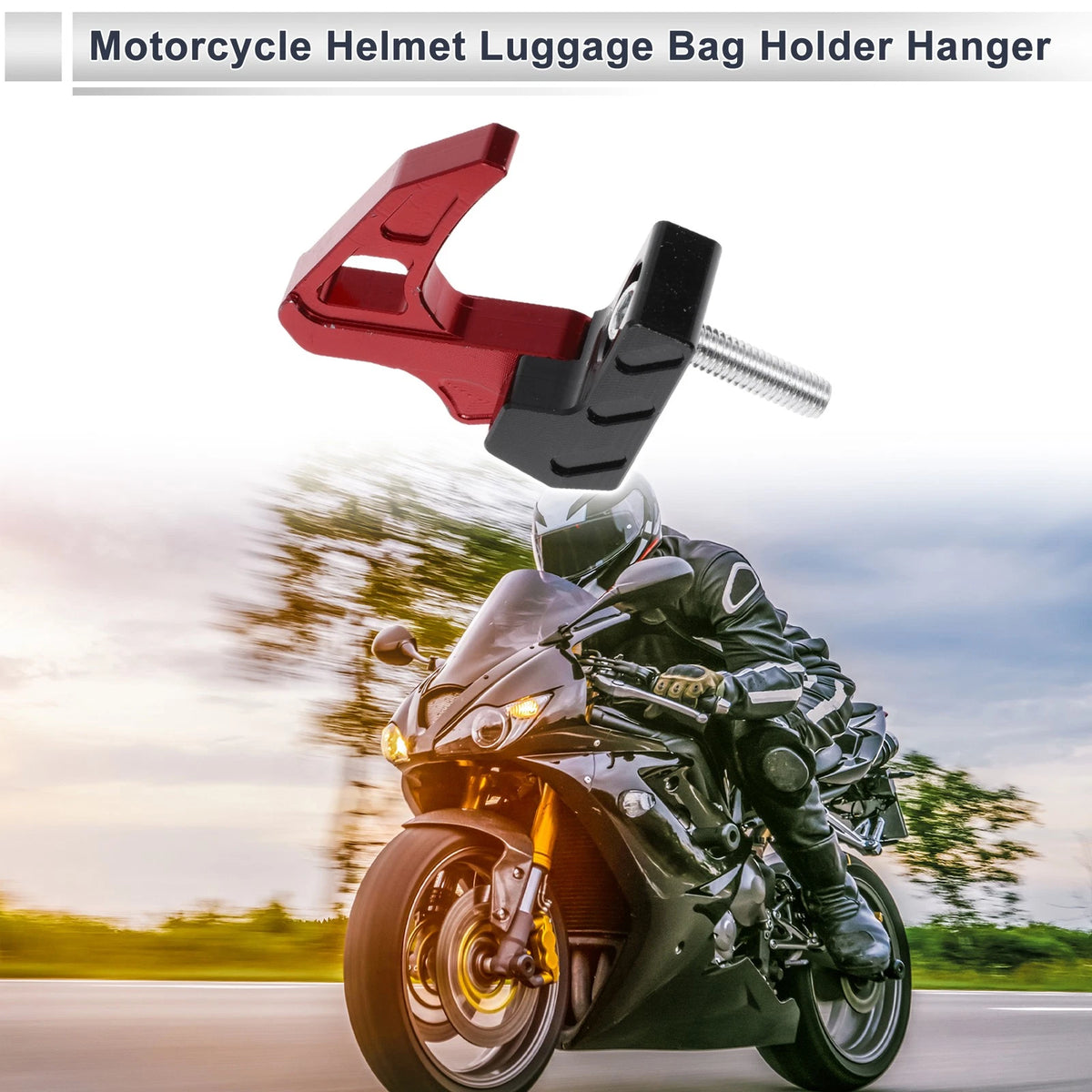 Square Aluminum Alloy Motorcycle Hanging Hook 50mm Length 1 Set for Motorcycle