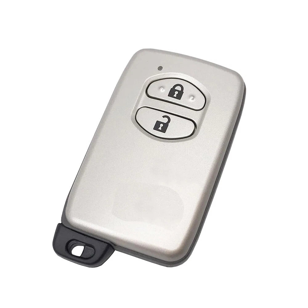 Smart Ignition Key Housing 2 Buttons Silver for Toyota Prius, Avalon, Camry, Venza (2009-2023)