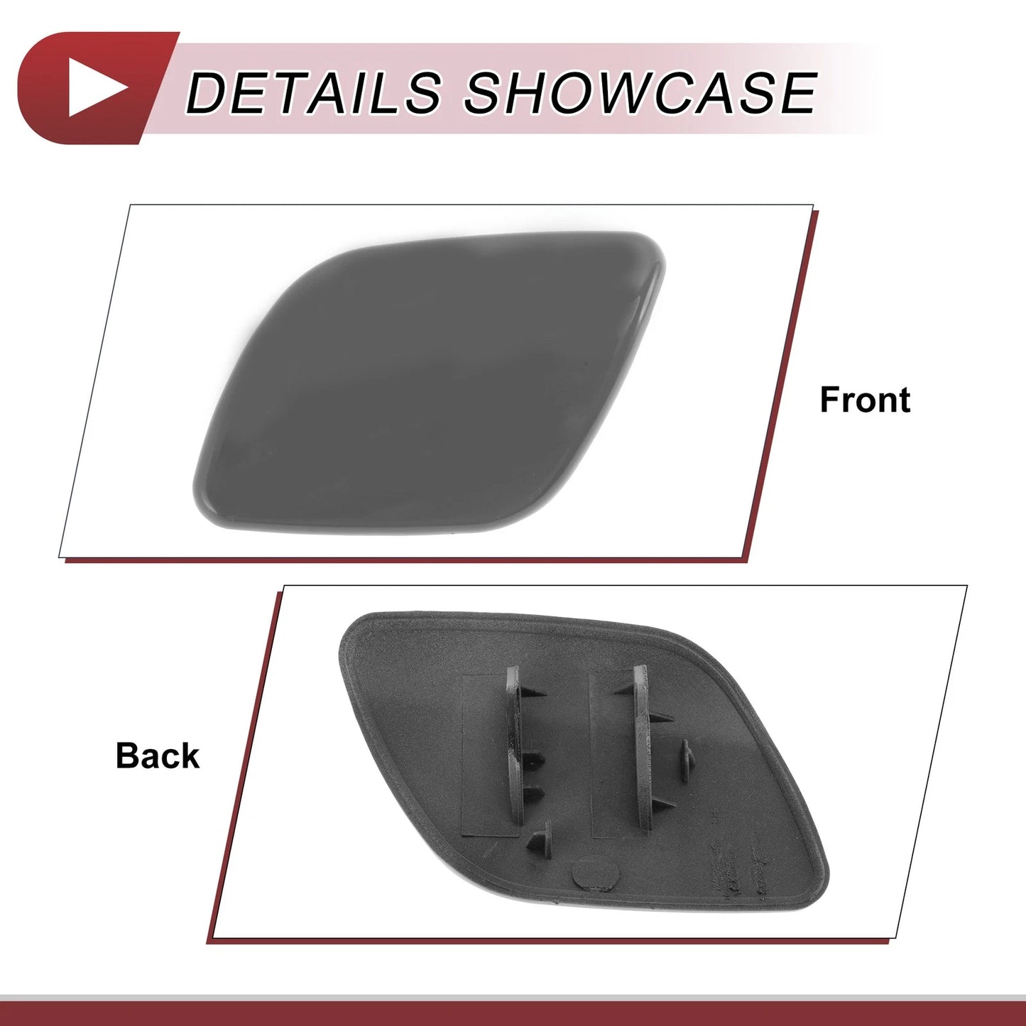 Front Left Bumper Trim Nozzle Cover for Volvo XC60 (2009-2013) Gray