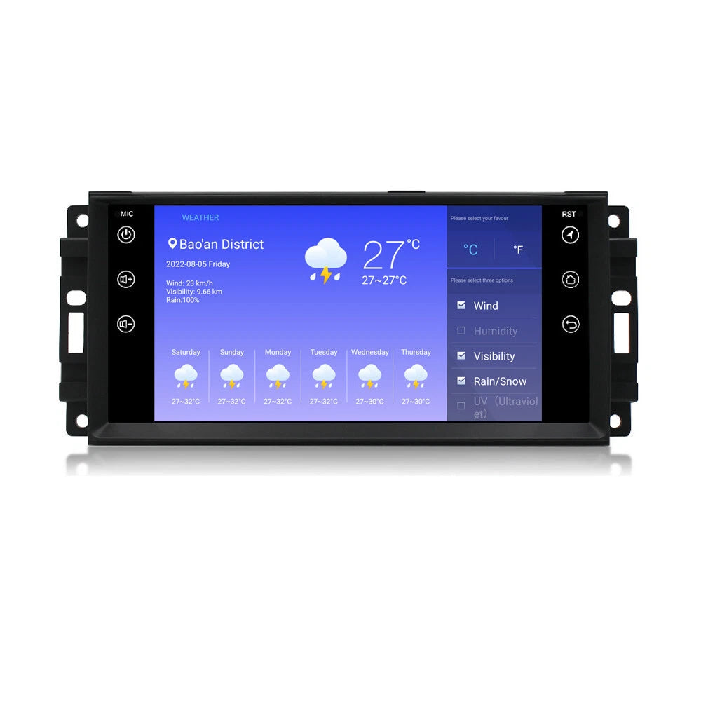 32GB Android 12 4G LTE Car Radio GPS Navigation for Dodge Journey (2009–2011)