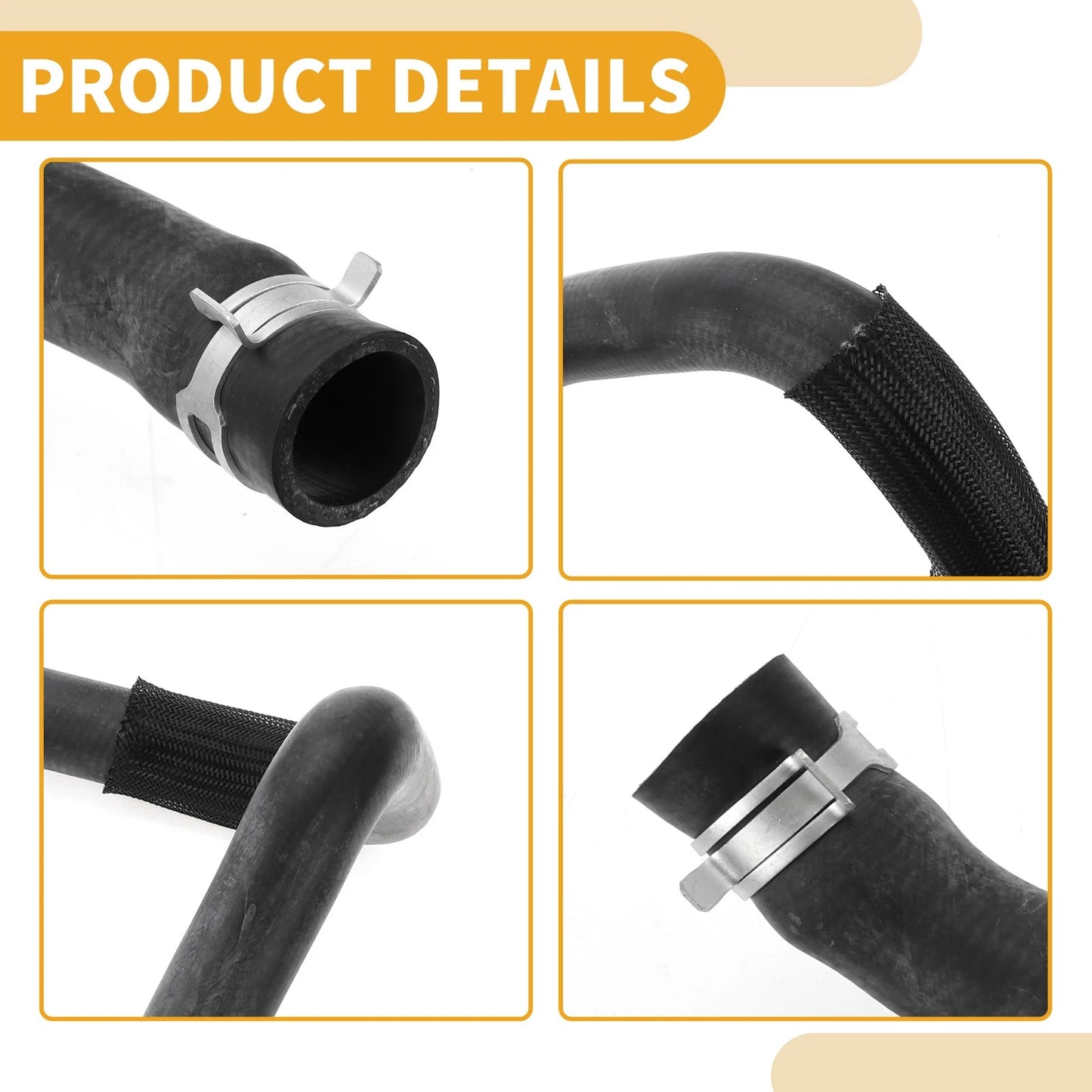 Radiator Hose for Ford Focus (2012-2022) Rubber Black