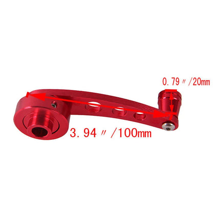 2 x Billet Aluminum Window Crank Handles for Truck Pickup Door - Red