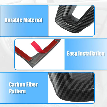 3 x Carbon Fiber Pattern Black Interior Steering Wheel Covers for Ford