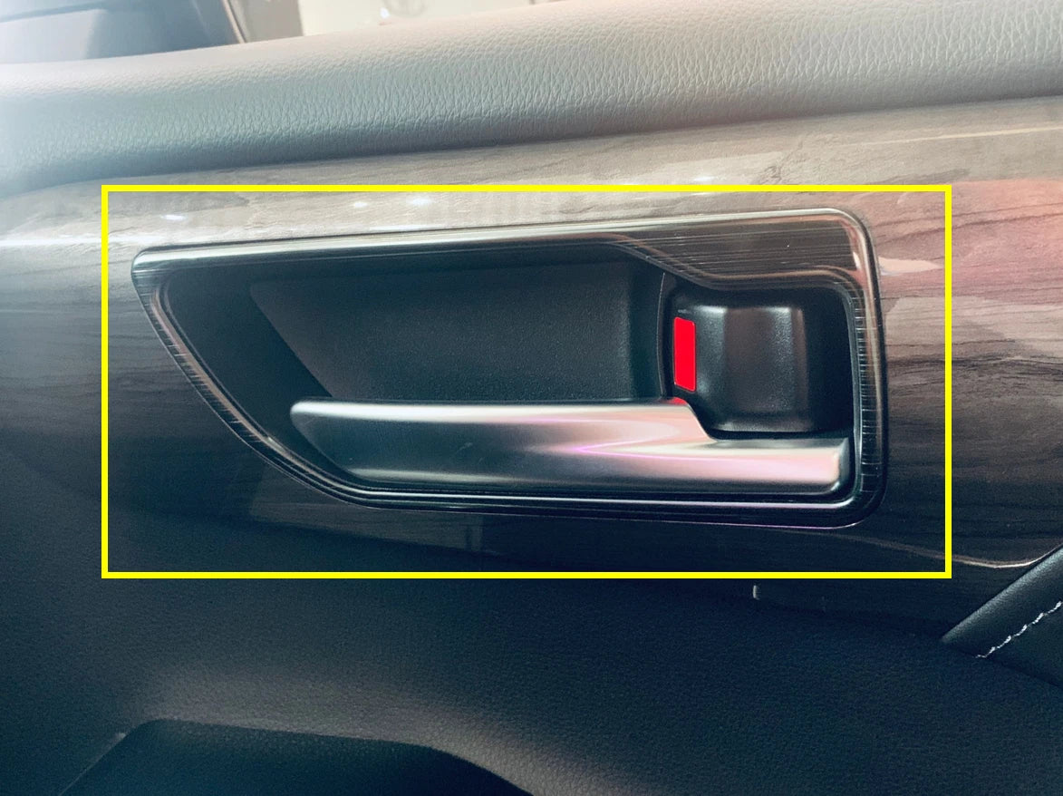 Inner Door Handle Bowl Cover for 2020-2023 Toyota Highlander - Black Steel