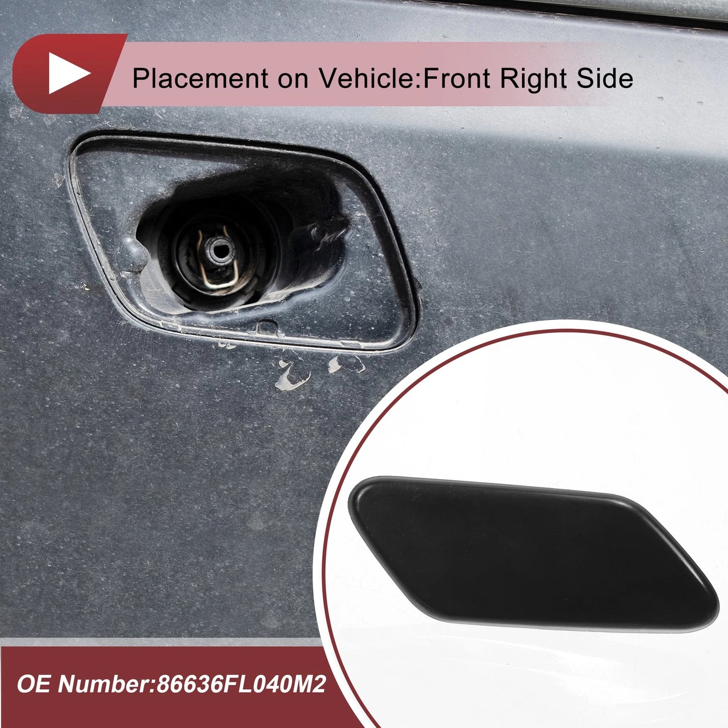 Front Right Washer Nozzle Cover for Subaru XV Crosstrek (2018-2020)