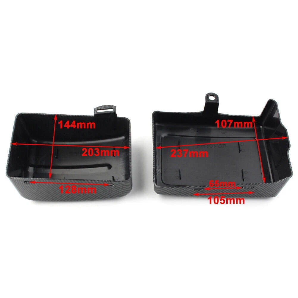 Carbon Fiber Battery Side Covers for Harley Dyna Street Bob FXDB (2006-2017)