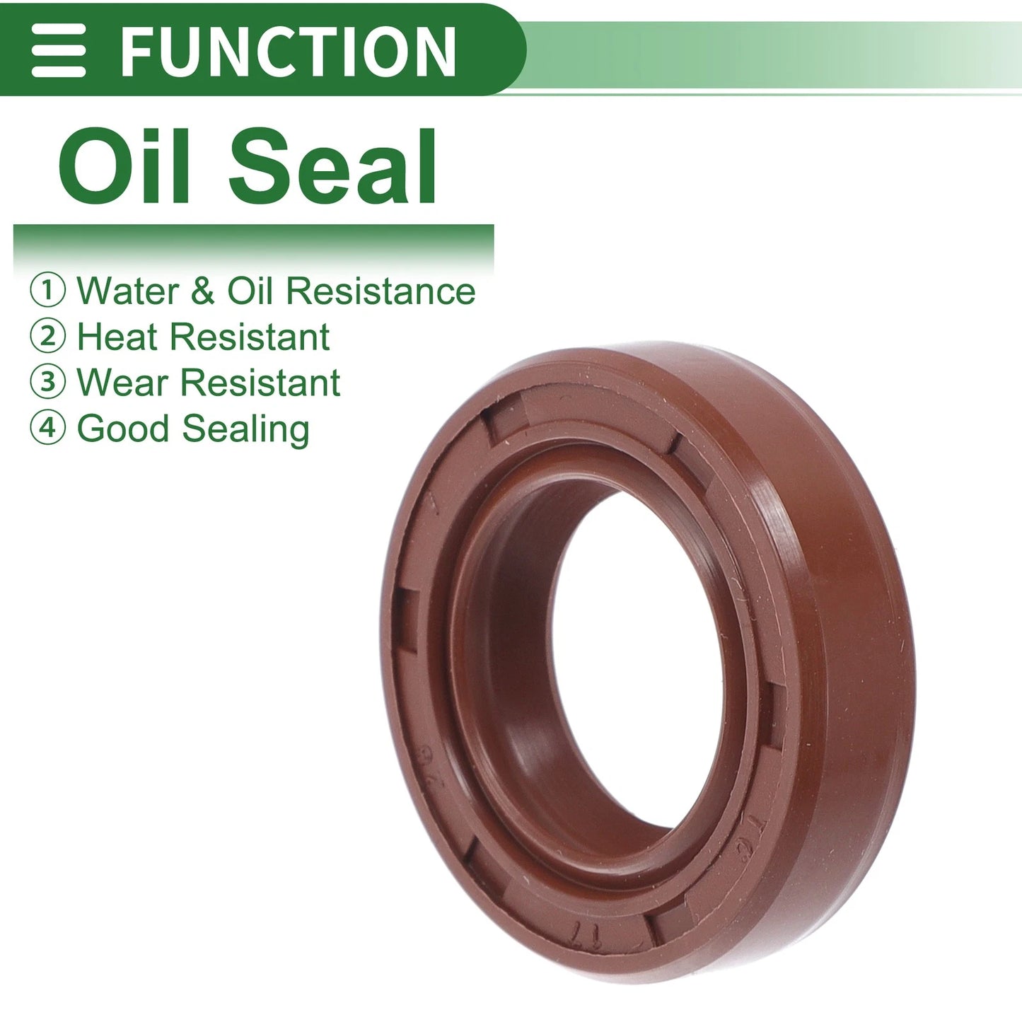 Oil Seal 17x28x7mm / Seal Ring Rotary Shaft Seal FKM Brown 5 Pcs