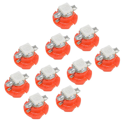 10 x B8.4D Red LED Dash Light Bulbs for Car Instrument Panel