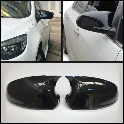 2 Piece Side View Mirror Covers for Opel Astra J (2010-2015) Gloss Black