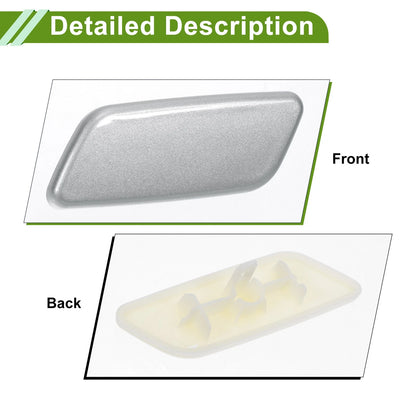 Front Left Washer Nozzle Cover for Toyota Prado (2012-2015) Silver Tone