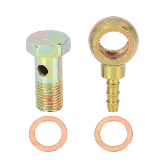 12mm Banjo Hose Barb Bolt Fittings Banjo Bolt Washer Kit for Motorcycle Car