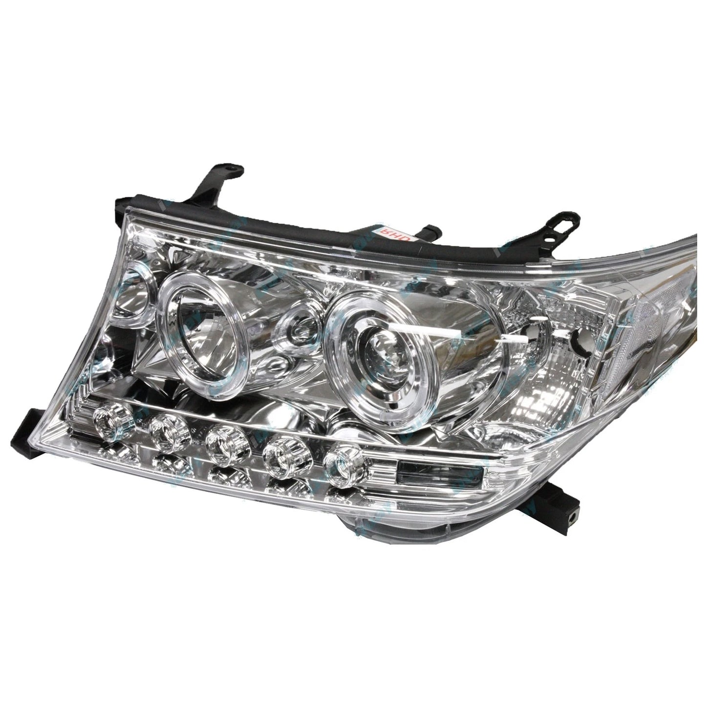 2 Headlights for Toyota Landcruiser 200 Series 07-15 Angel Eye Projector LED