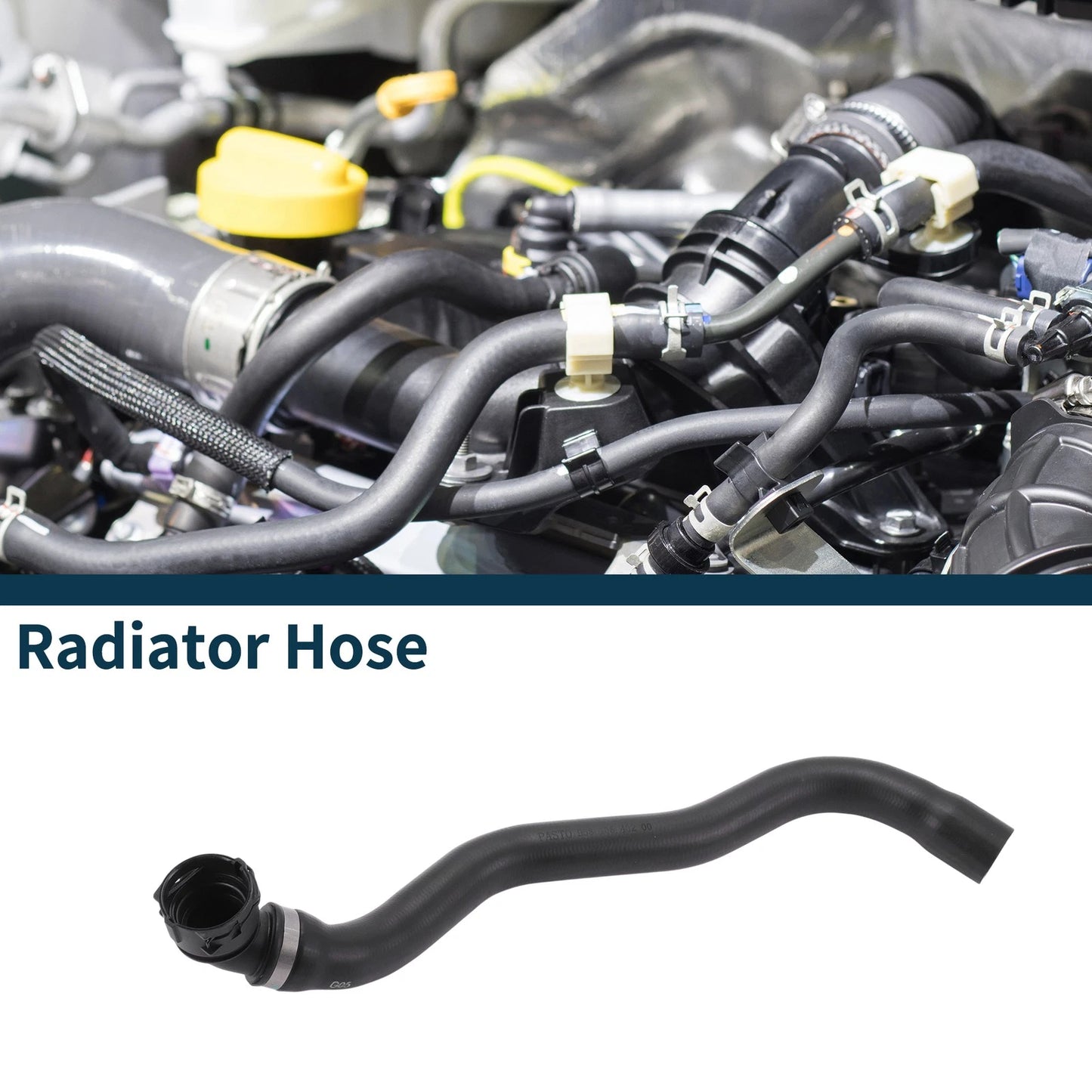 Radiator Hose for Porsche Cayenne 4.8L 2011-2018 Rubber Downpipe