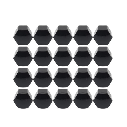 17mm Black Wheel Lug Nut Bolt Cover Caps 20Pcs for Audi