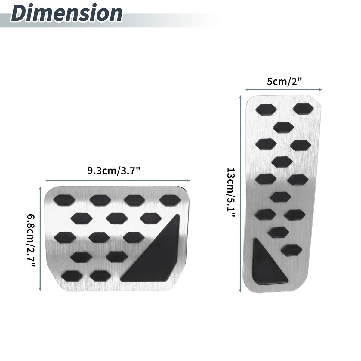 Auto Foot Pedal Pads Covers for Jeep Grand Cherokee (2022-2025) Silver