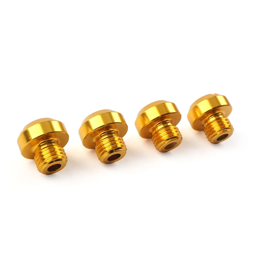 4 x Universal Motorcycle Mirror Hole Blanking Plugs for M10 Screws - Gold