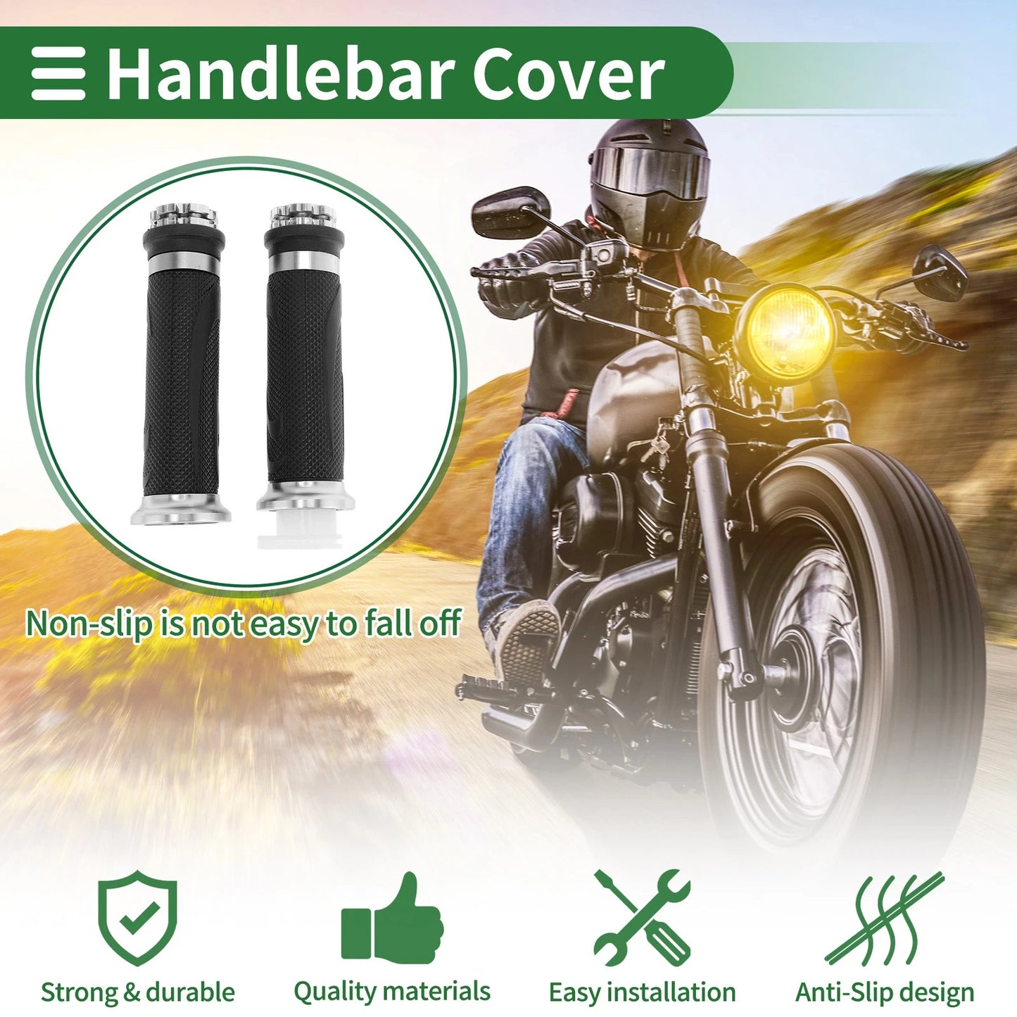 7/8" 22mm Hand Grips Cover for Motorcycle