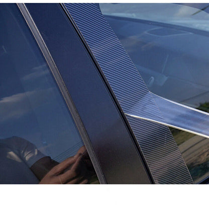 8Pcs Carbon Fiber Pillar Posts Cover Door Trim for Honda Civic (2012–2015)