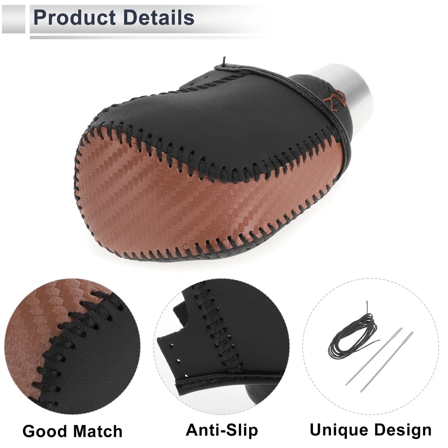 Brown Carbon Fiber Gear Shift Knob Cover for Toyota Camry (2019-2022)