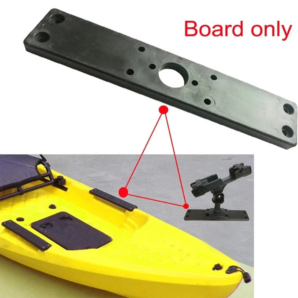 Boat Fishing Rod Mount Board Black ABS 111" for Surfaceboard Use