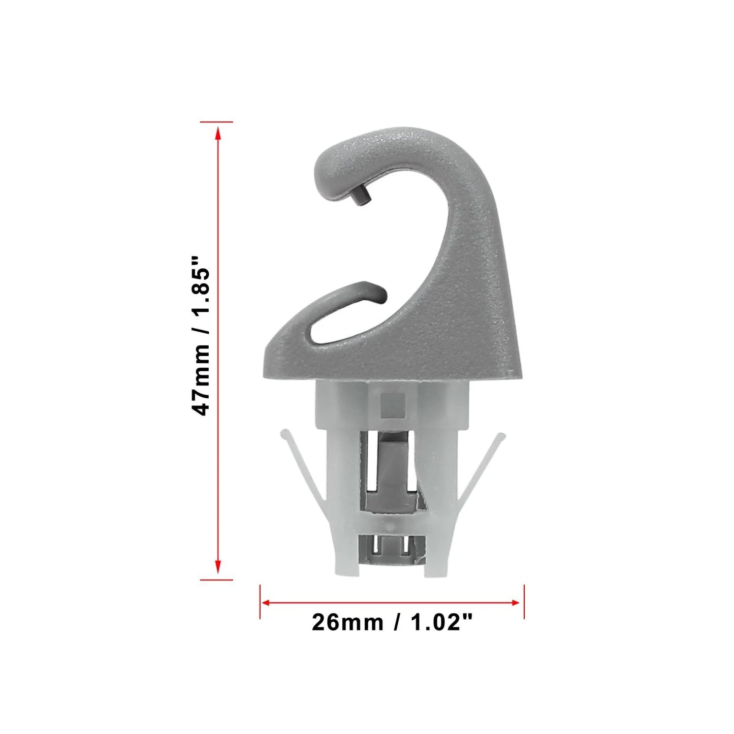 Sun Visor Hook Clip Retainer / 2 x Gray / Toyota Rav4 Corolla