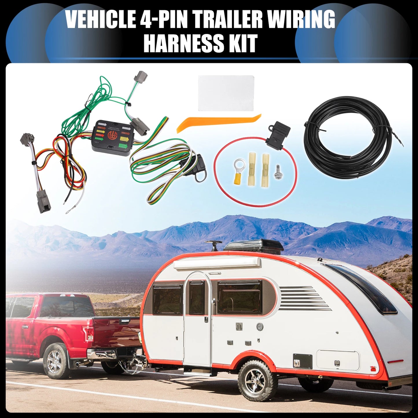 4-Pin Trailer Wiring Harness Kit for Ford Explorer (2020-2022)