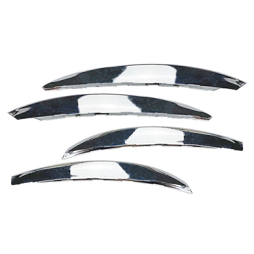 Silver Front Bumper Splitter Fins Spoiler Canard Trim for Benz C-Class (2022-2023)