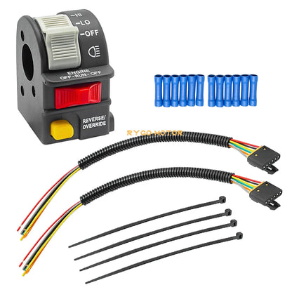 Left Handlebar Switch & Pigtail Harness Plug Kit for Polaris Magnum 325 330 500