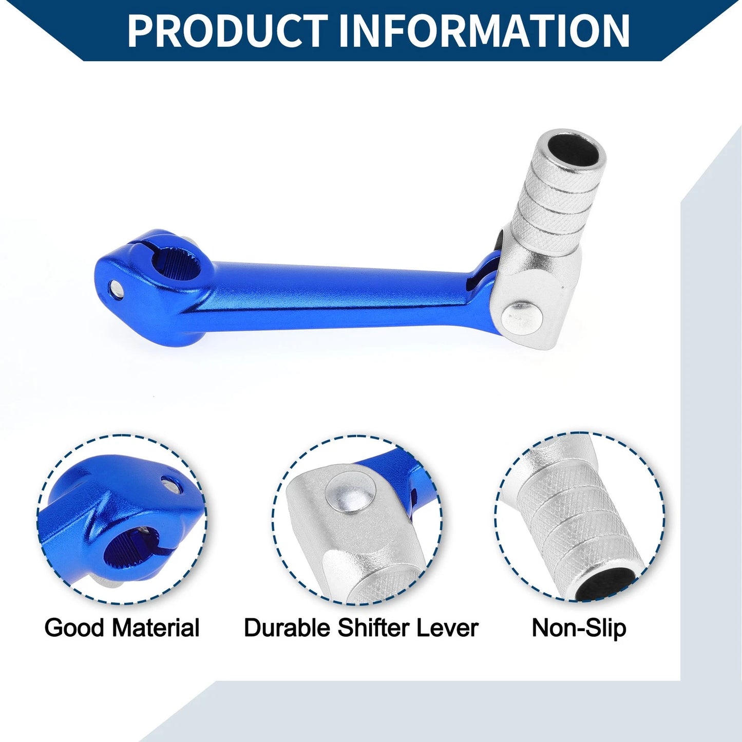 Folding Shifter Lever for Bosuer M5 Blue Silver Tone Head