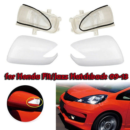 4 x Rearview Mirror Cover LED Turn Signal Light for Honda Fit Jazz (2009-2013)