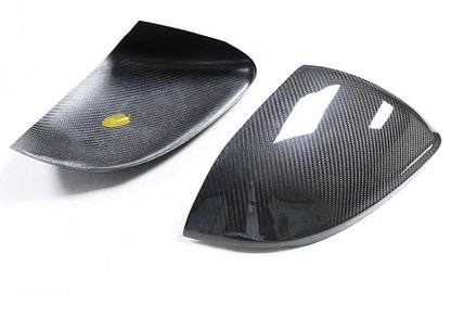 Real Carbon Fiber Side Wing Rearview Mirror Cover Trim For Audi Q8 2020-2022