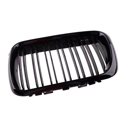 Gloss Black Double Line Front Kidney Grills for BMW E36 M3 (1996-1999)