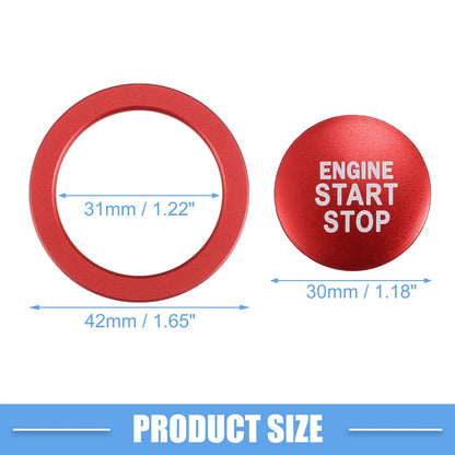 Ignition Button Cover Sticker for Toyota Camry Prius RAV4 Corolla (2007-2023)
