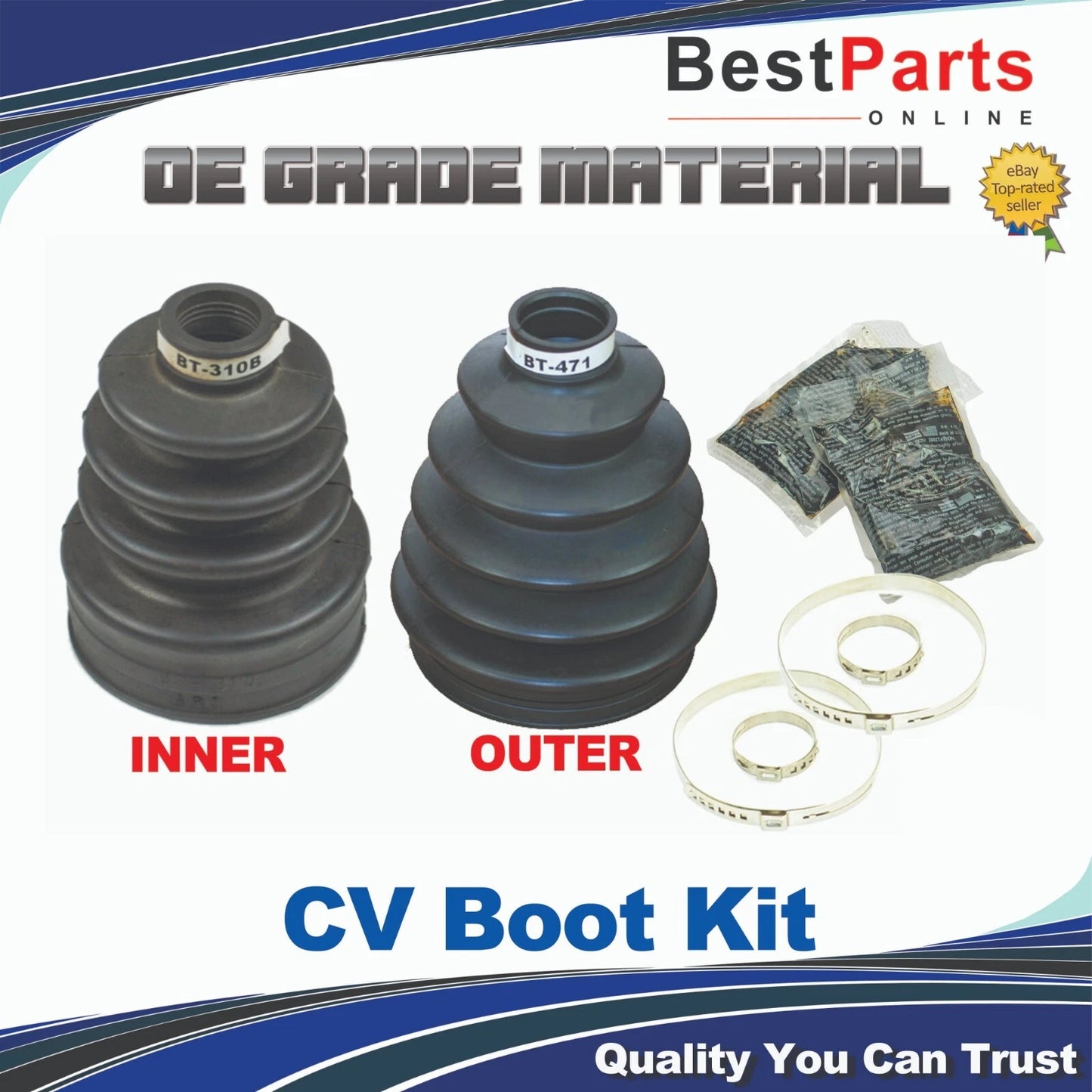 2 x CV Boot Repair Kit for Chrysler Town & Country (2005–2007)