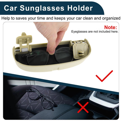 Sunglasses Case for BMW X1 F48 2016-2024 Eyeglasses Holder Storage Box Beige